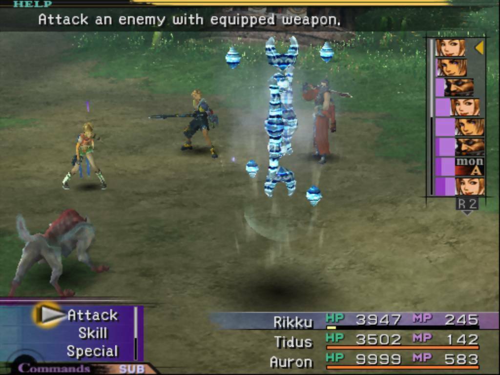 Final Fantasy X-2  (PS2) Gameplay 