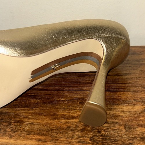 Bomba Antonia Sam Edelman para mujer, cuero dorado talla 7,5 modelo tienda - Imagen 23 de 23