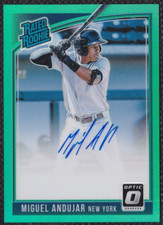 Miguel Andujar 2018 Donruss Optic Autograph Green Prizm Rookie RRS-MA /5 Yankees