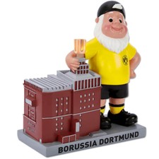 BVB Gartenzwerg U-Turm mit LED Borussia Dortmund Zwerg Logo BVB Fanartikel Shop