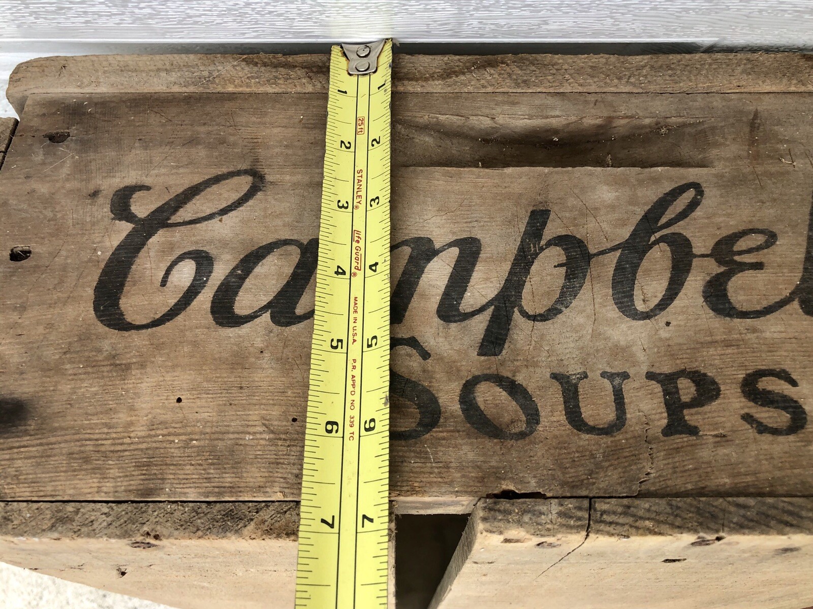 PRIMITIVE WOODEN CAMPBELL SOUPS CRATE 68 ANTIQUE COUNTRY WOOD BOX