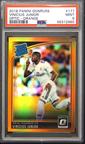 2018 Panini Donruss #177 Vinicius Junior Optic Orange /99 PSA 9