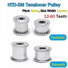 HTD-3M 15-60Teeth Timing Belt Pulley Width 11mm Tensioner Pulley Smooth/Toothed