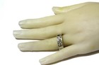 New GIA certified 14k white gold mens 1.35ct diamond 3 stone ring 13.2g gents  — photo 8