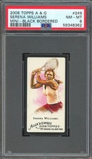 2008 Topps Allen & Ginter Serena Williams Black Border Mini RC #249 PSA 8 NM MT