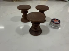 Herman Miller Eames Walnut Stools Set of 3 Miniatures
