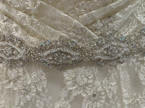 Coco Couture creme elfenbein verziert Perlen Spitze Braut Hochzeitskleid Kleid Schleier - Bild 24 von 24