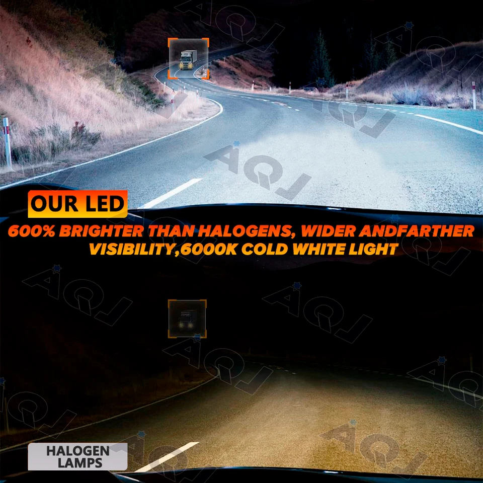 Kit de lâmpadas de faróis de LED 2x H13/9008 para Dodge Dakota 2005-2012 feixe alto e baixo - Imagem 3 de 4