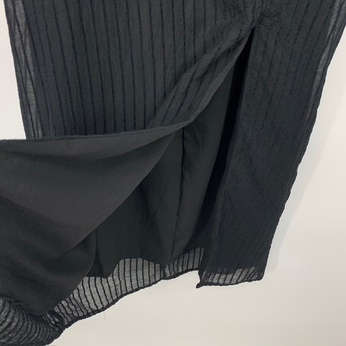 MINKPINK Dress Womens Size Large Lylah Midi Black Long Sleeve Plunge V Neck - Picture 7 of 16