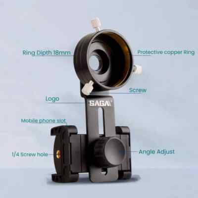 30-57mmMetal Universal Phone Slit Lamp Telescope Microscope Adapter Holder Mount