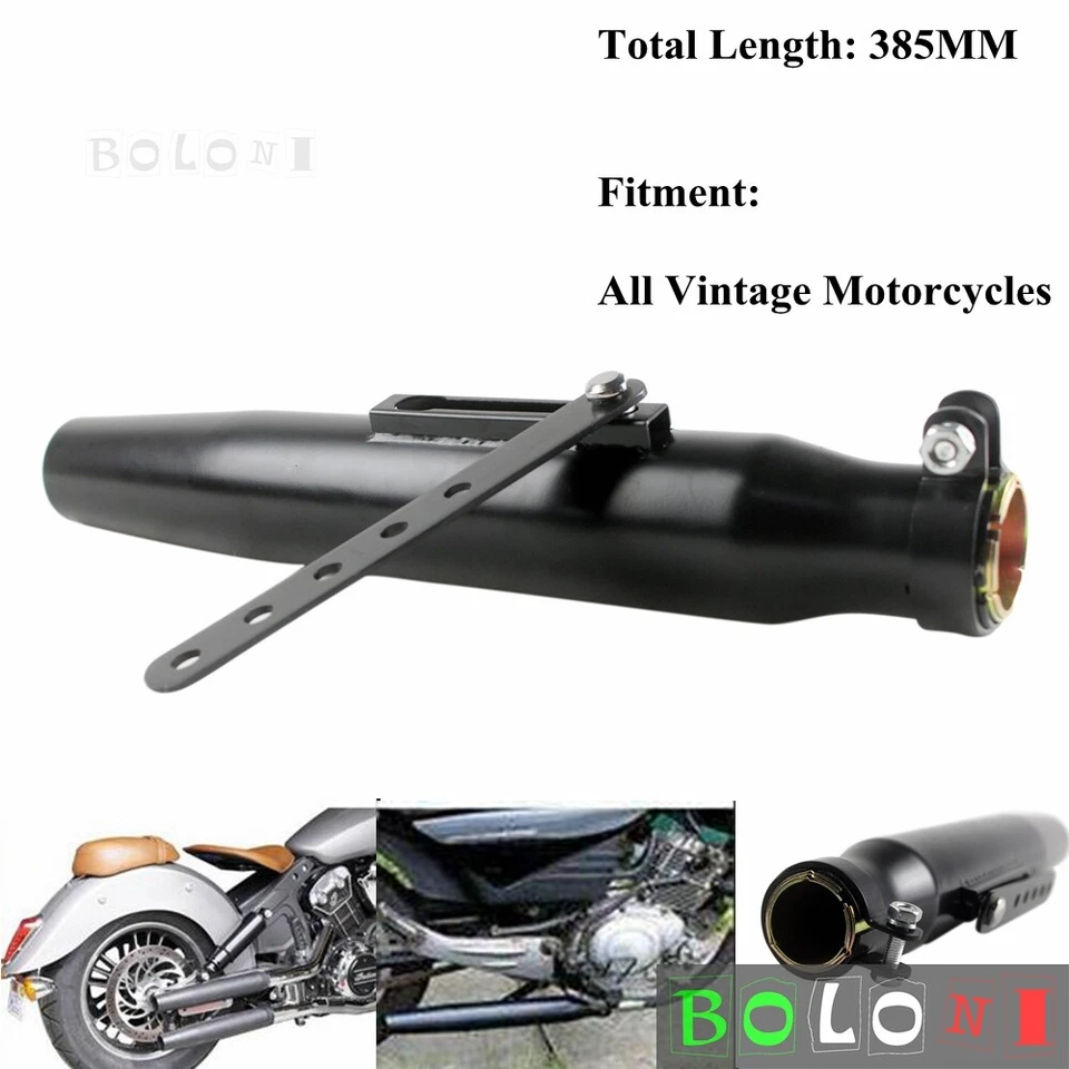 Vintage Motorcycle Exhaust Pipe for Harley Honda Yamaha Suzuki BMW Cafe Racer — 第 2/4 张图片
