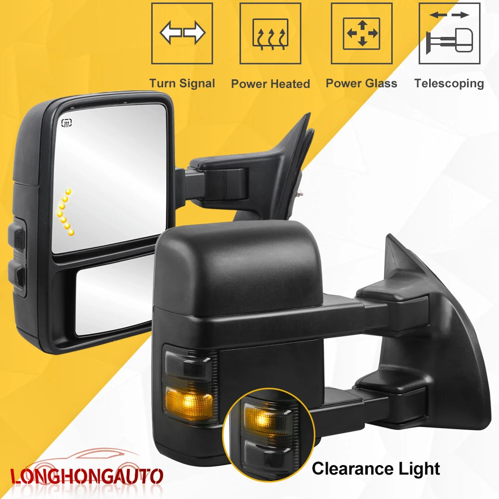 Pair Power Heated Smoke Signal Tow Mirrors For 2008-16 Ford F250 F350 Super Duty
Opens in a new wind