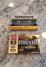 Tape Lot 1 Maxwell 100 High Bias XL II Blank 100 And 1 Realistic Supertape XR-60