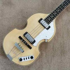 4 Strings Violin Bass Electric Guitar Flame Maple Top  Back Pearl Pickguard