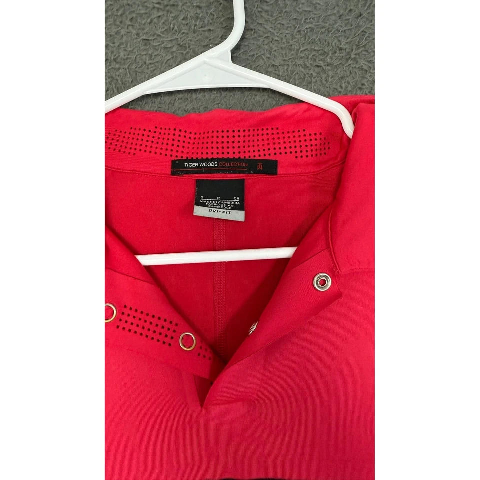 Nike Tiger Woods Collection Dri-FIT Golf Polo Shirt Athletic Red Size SP - Image 3 of 4