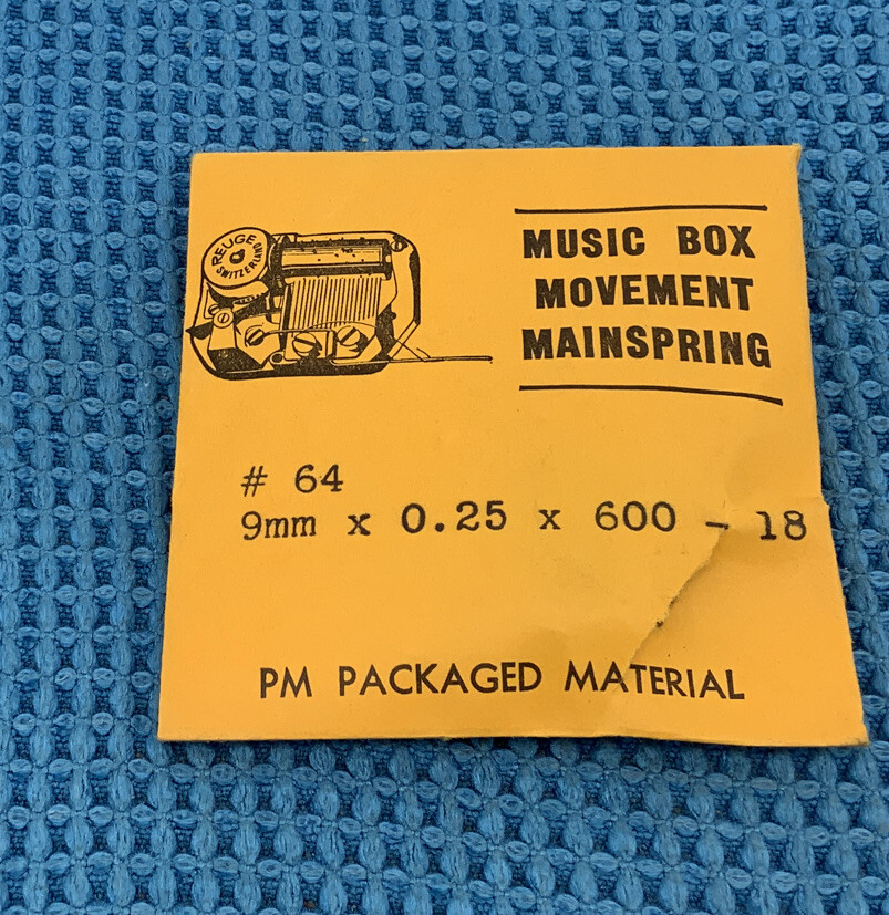 64 Music Box Mainspring (9mm X 0.25 X 60018) NOS (329WA15) R eBay