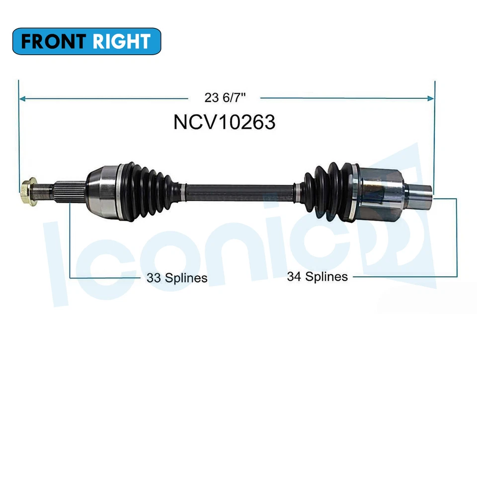 Front Right CV Axle Shaft Assembly for 2002-2007 Saturn Vue 2.2L 3.5L AWD FWD Foto 2 de 4