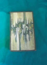 1968 J DON WOOD TULSA ARTIST IMPRESSIONISM PAINTING MCM MID CENTURY MODERN BOHO