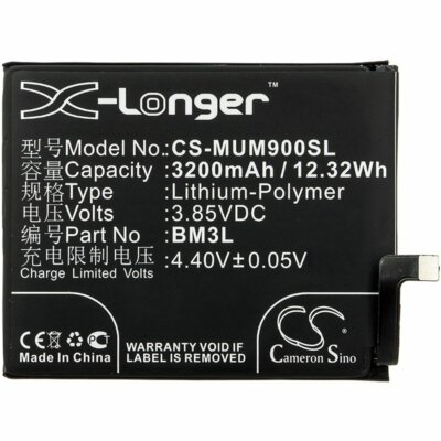 12.32Wh 3200mAh Battery for Xiaomi Mi9, M1902F1A, M1902F1G, M1902F1T ; P/N: BM3L