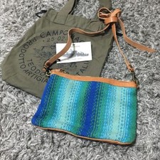 CAMPOMAGGI Mini Schultertasche Leder fast unbenutzt hellbraun blau Damen