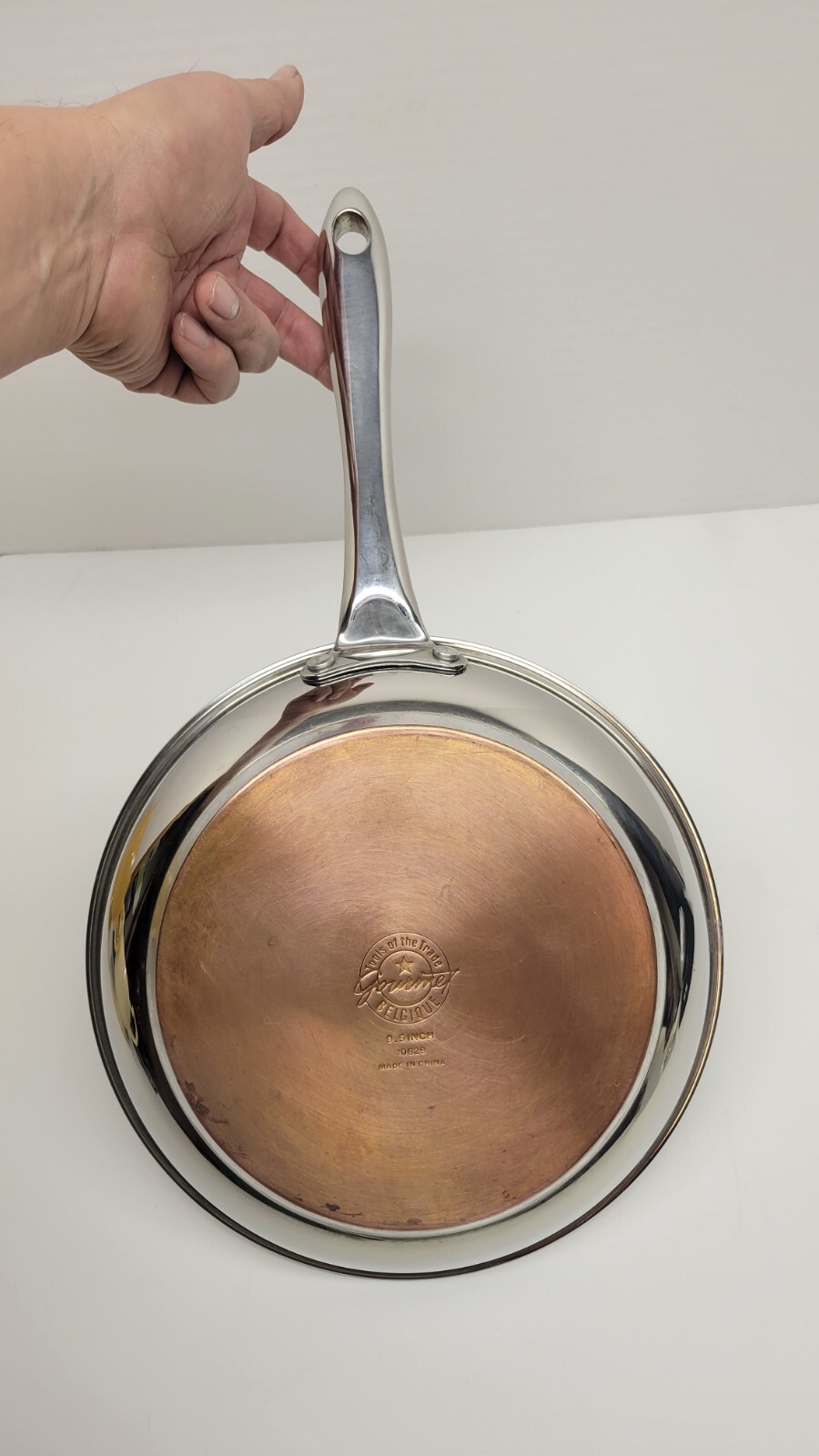 BELGIQUE gourmet stainless steel Copper Bottom 9.5 inch skillet saute