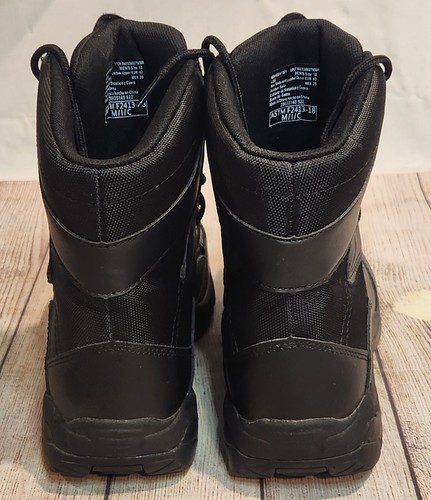 INTERCEPTOR Black Force Tactical Steel Toe Work Boots Adult Men's Size 10 US - Picture 2 of 6