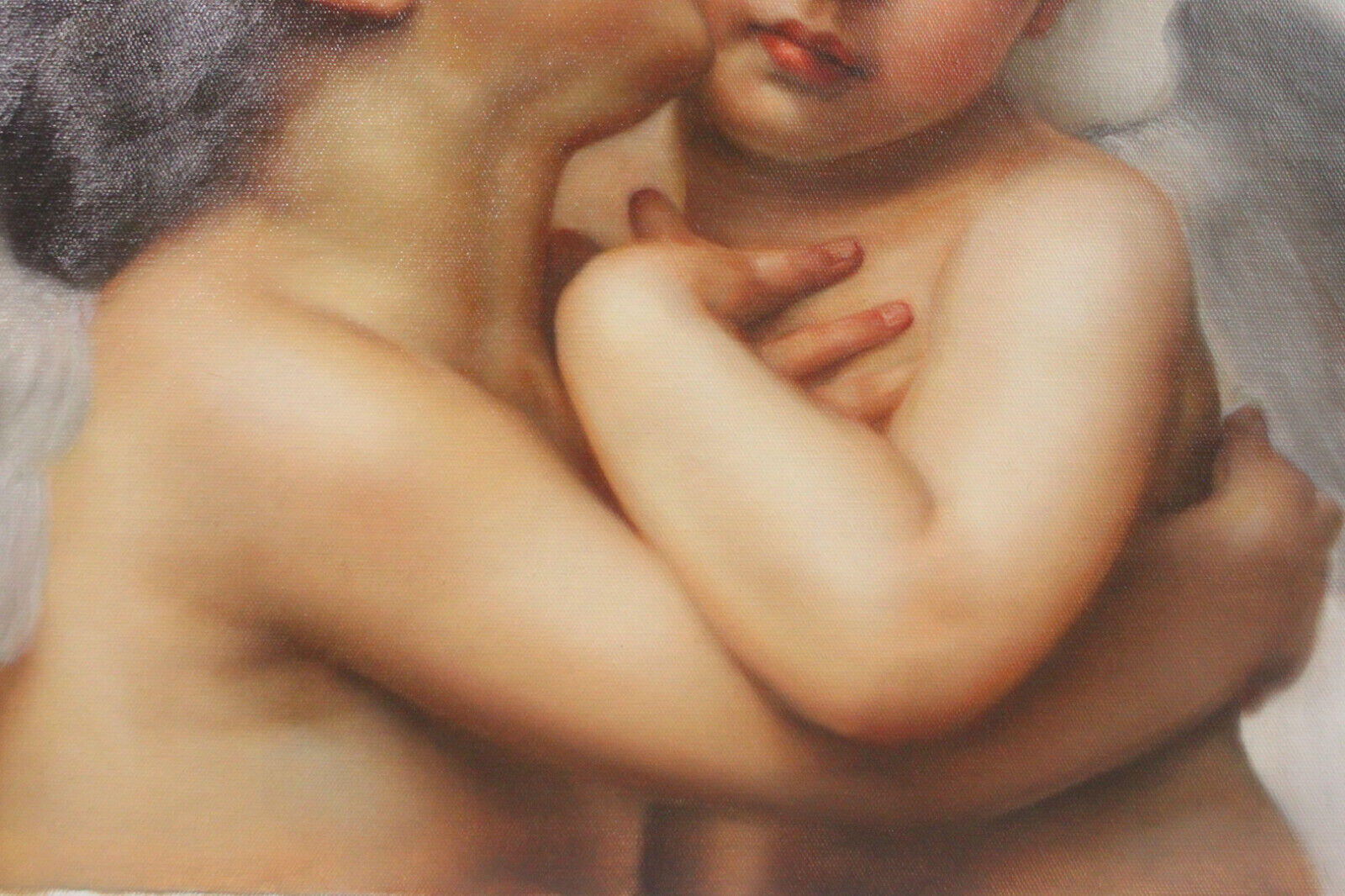 The first Kiss (Detail) - William Adolphe Bouguereau as art print or hand  painted oil.