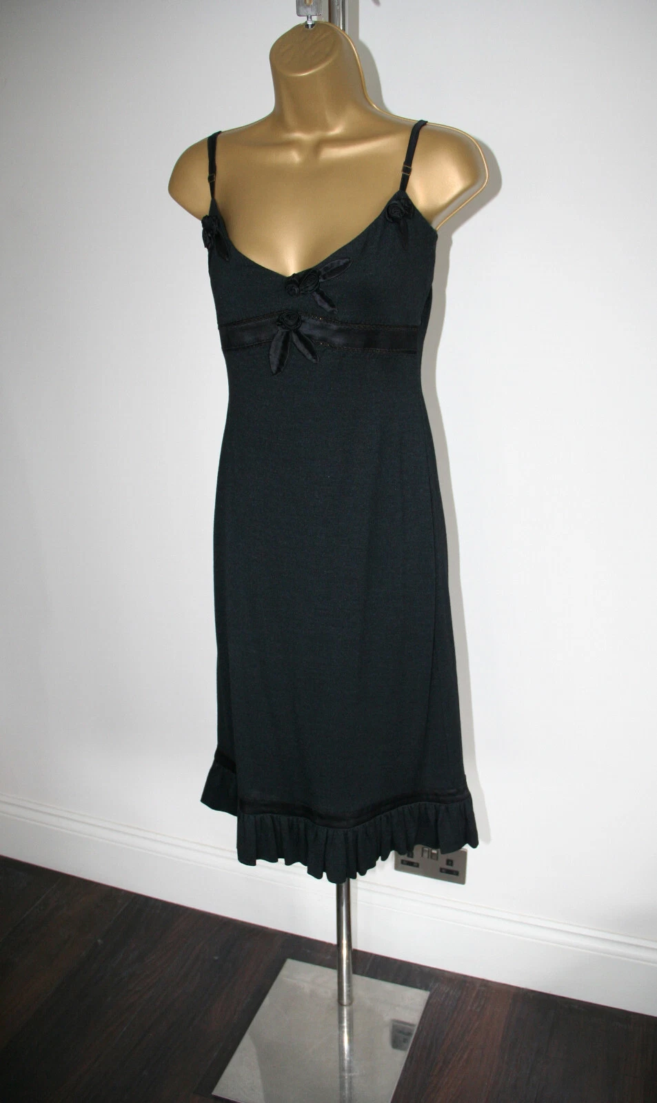 Abito da cocktail Moschino donna grigio antracite taglia UK 10