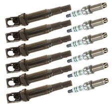 6 x BOSCH Spark Plugs + ELDOR Updated Ignition Coils OEM for BMW N54 Engines