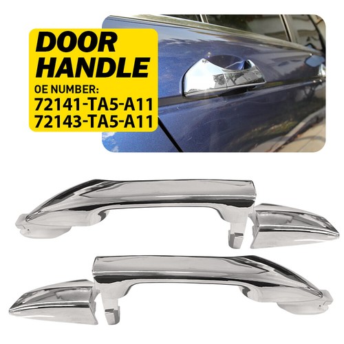 Rear Left RH Exterior Door Handle For 2008-12 Honda Accord Chrome Coupe Sedan Y - Picture 11 of 12