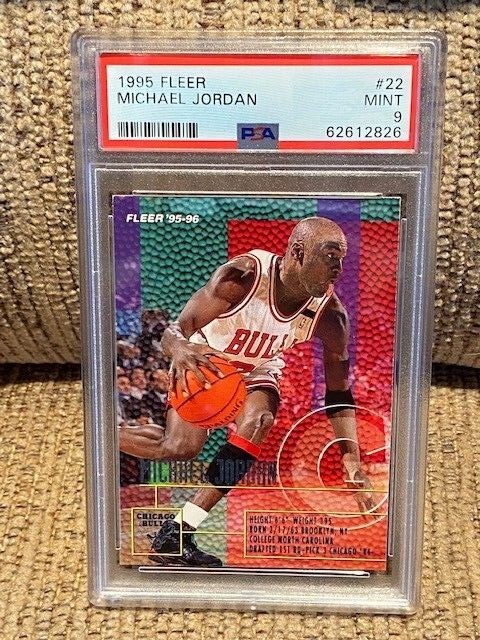 1995 Fleer Michael Jordan PSA 9 #22 Card NEW CLEAN CASE HOF 1995 Fleer Michael Jordan PSA 9 #22 Card NEW CLEAN CASE HOF