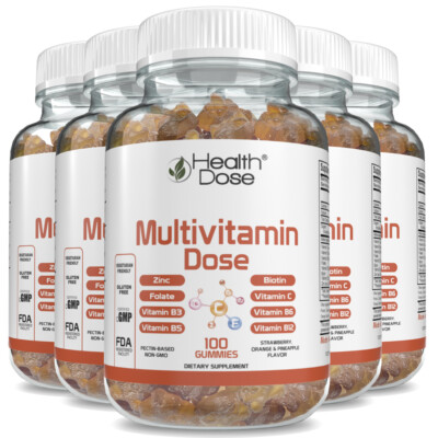 Health Dose Multivitamin Dose Adults 100 Gummies. Pack of 5.