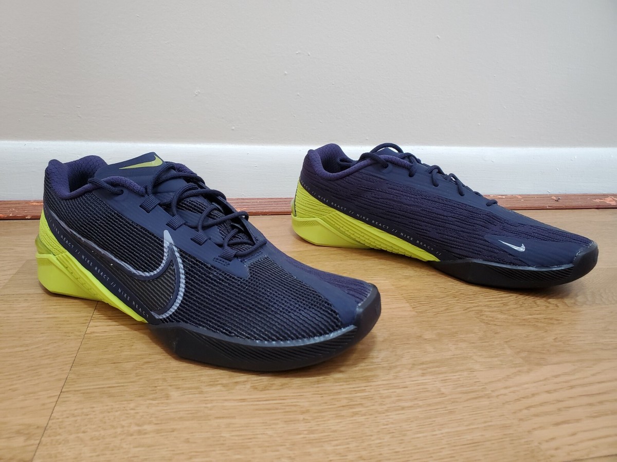 Nike Metcon React Shoes Mens Size 14‎ Training Sneakers Navy Yellow CT1243-400 ? Nike Metcon React Turbo Training Shoes CT1243-400 Men main image 4