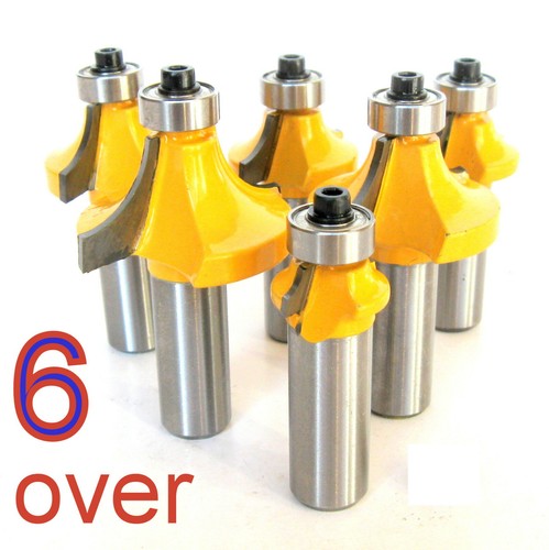 6 Stck. 1/2 SH 1/2, 7/16, 3/8, 5/16, 1/4, 1/8 Radius Rund über Router Bit Set - Bild 6 von 12