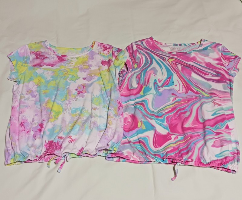 The Children's Place- 2 girls sz 16 shirts Tiedye 