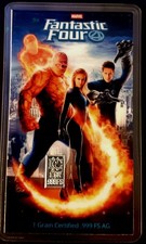 Silver .999 Fine Silver Certified 1 Grain Card Marvel 