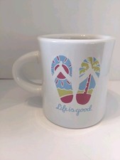 Life is Good Beach Flip Flop Ceramic Coffee M...