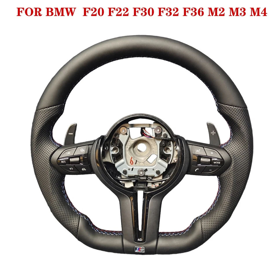 Flat Bottom Steering Wheel For BMW Custom F Series F20 F22 F30 F32 F36 M2 M3 M4 - Image 2 of 4