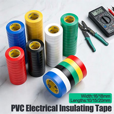 16/18mm PVC Electrical Insulating Tape - Flame Retardant, Waterproof, 6 Colors