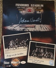 ADAM VINATIERI 1/1 signed 11x14 PATRIOTS Vinatieri Holo autograph auto Snow Kick