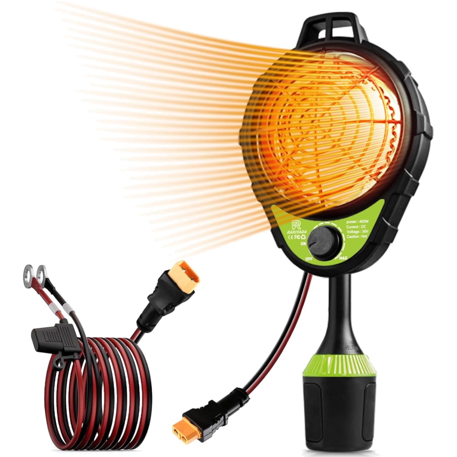 Electric Golf Cart Heater, Upgraded Burn-Proof Grille & Infi
