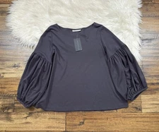 Bryn Walker Women's Size L Round Neck Long Sleeve Oversized Lantern Shirt NWT