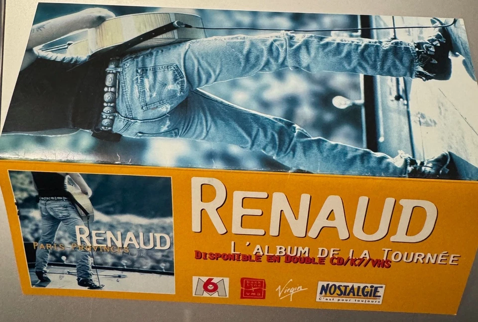 RENAUD Ticket OLYMPIA 1996 avec RARE pochette personnalisée album Paris Province - Image 3 of 4