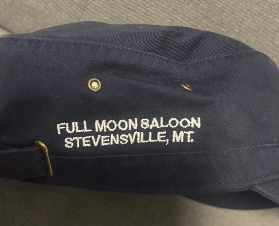 Gorra deportiva Full Moon Saloon Flat Top azul militar - ajustable Foto 3 de 4