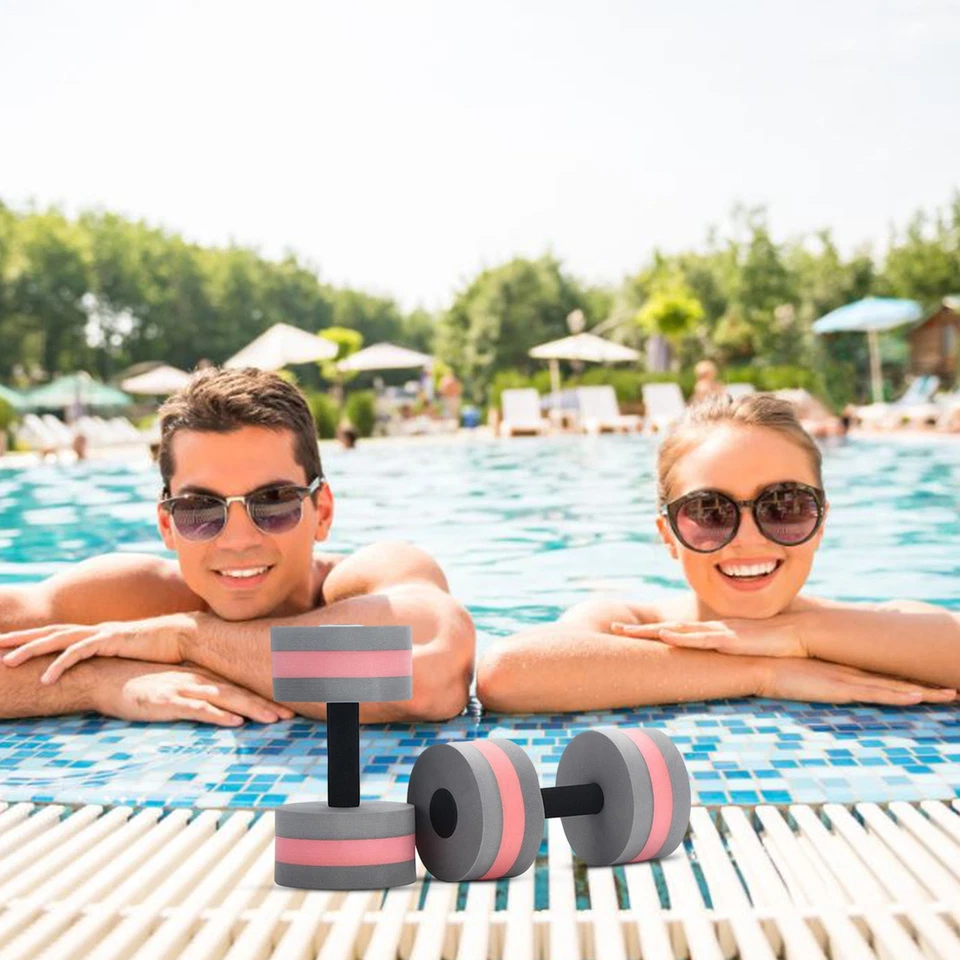 Pesas de agua para piscina EVA espuma natación pesas mancuernas de agua ejercicio flotante Foto 3 de 4