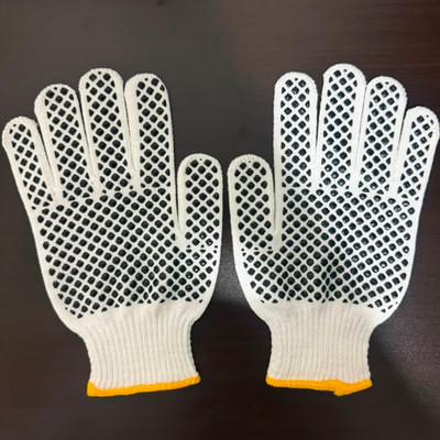 2 Pairs Adult Non-Slip Grip Rubber Dots Gardening Construction Work Gloves