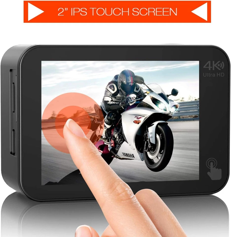Campark 4K Action Camera 20MP WiFi Sports Touch Screen EIS Waterproof Camcorder - Image 4 of 4