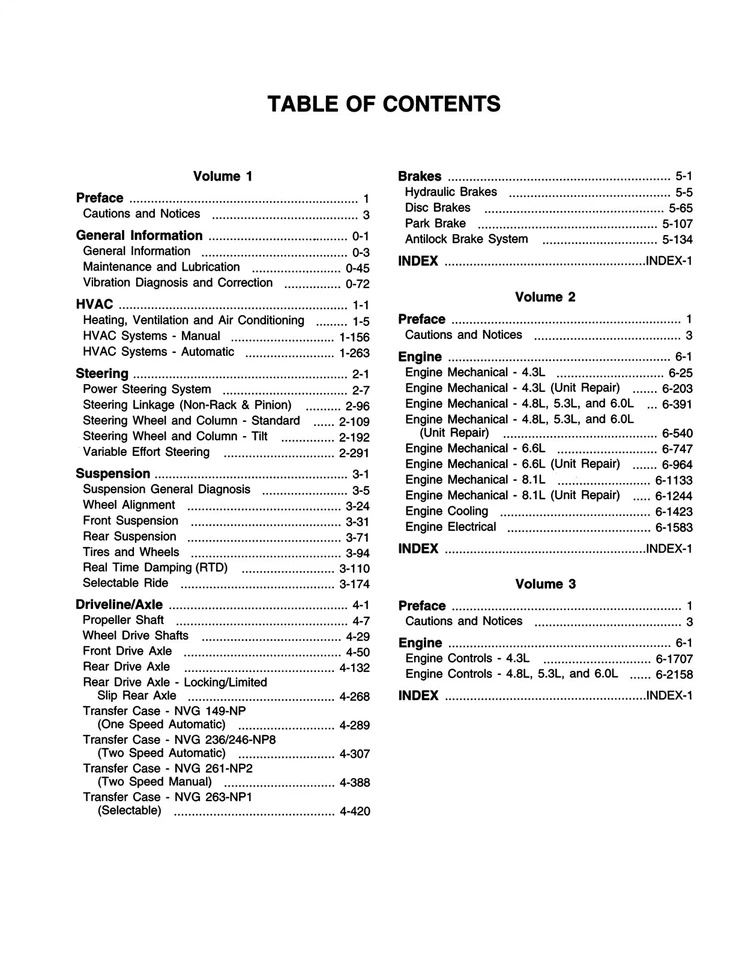 Camión Chevy Silverado GMC Sierra 2001 manual de servicio Tahoe Yukon Denali Suburban Foto 2 de 4