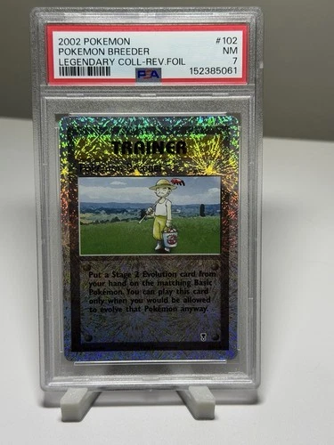 Pokemon Breeder - 102/110 - Reverse Holo Legendary Collection PSA 7 Pokemon card