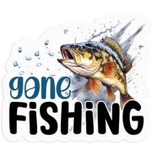 Gone Fishing - Vinyl Decal Sticker - Car Window Laptop - 991